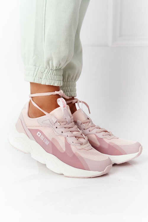 Damskie Sportowe Buty Memory Foam Big Star HH274811 Różowe