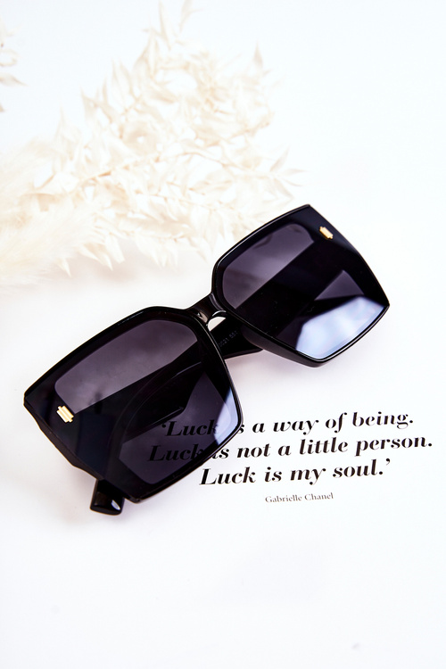 Okulary Przeciwsłoneczne Kwadratowe Gładkie V110021 Czarne