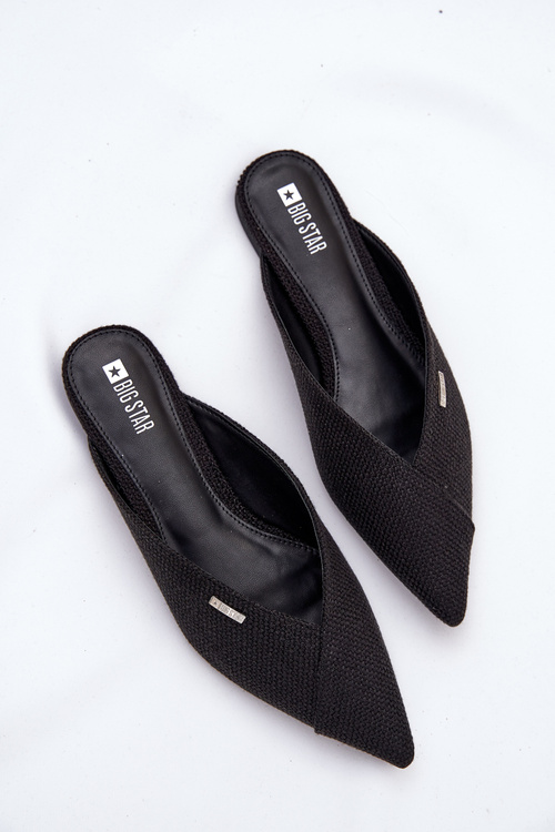 Klapki Damskie Ze Szpiczastymi Noskami Big Star RR274210 Czarne