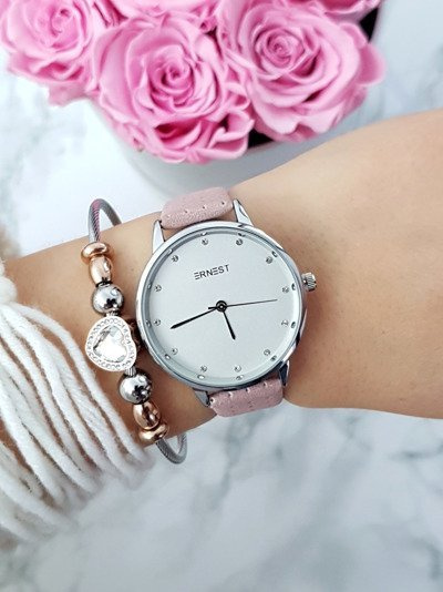 Damski Zegarek Ernest Ethienne Pudrowy Róż