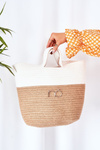 Pleciona Torebka Shopper Do Ręki NOBO XK0130 Beżowa