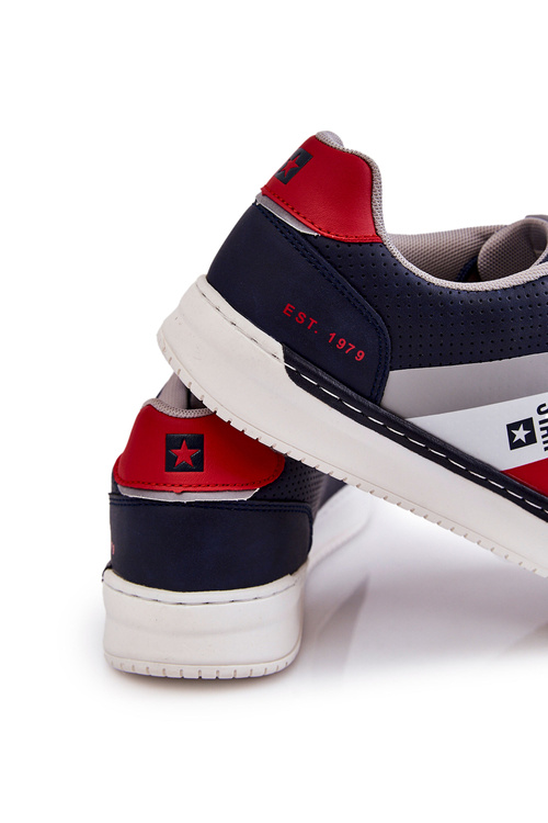 Klasyczne Męskie Buty Sportowe Memory Foam Big Star KK174058 Granatowe