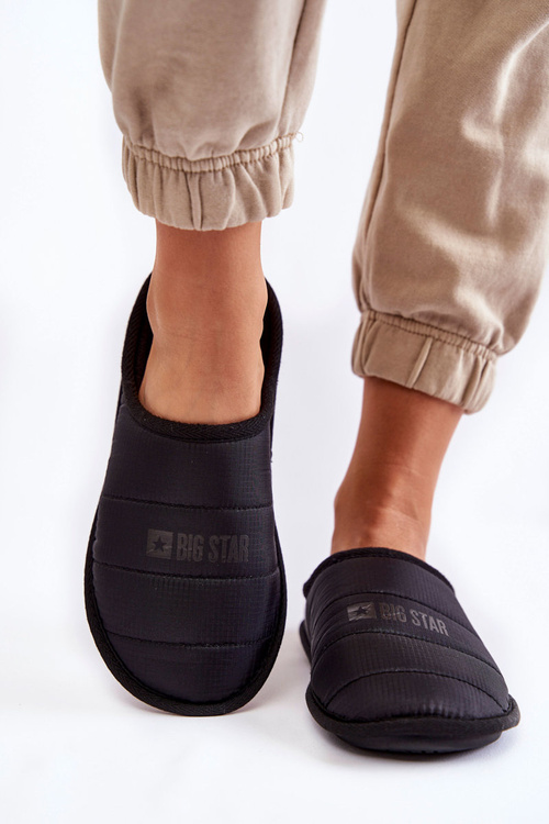 Damskie Klasyczne Papcie Big Star KK274602 Czarne