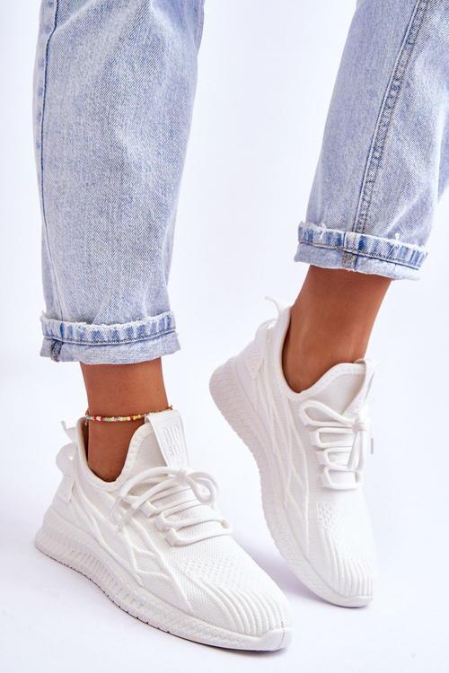 Damskie Wsuwane Sneakersy Big Star LL274712 Białe