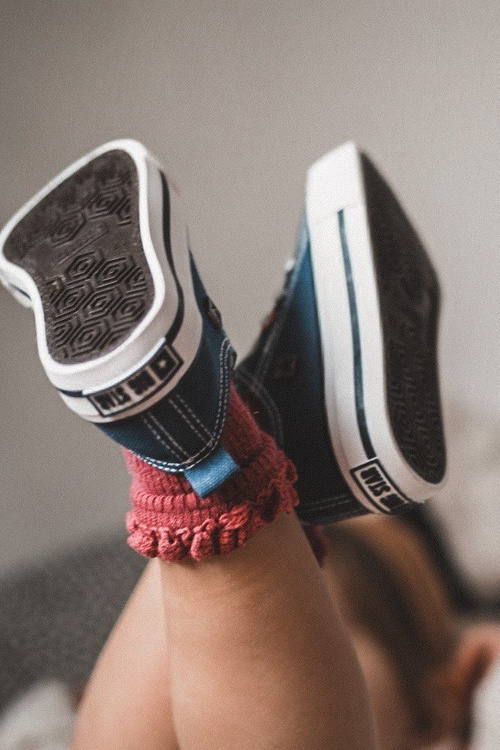 Dziecięce Klasyczne Niskie Trampki BIG STAR HH374195 Granatowe