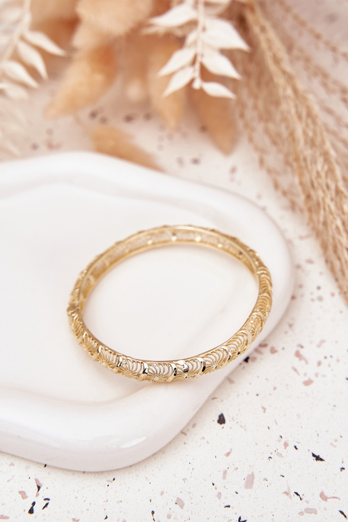 Sztywna Bransoletka Damska Ze Stali Chirurgicznej Złota