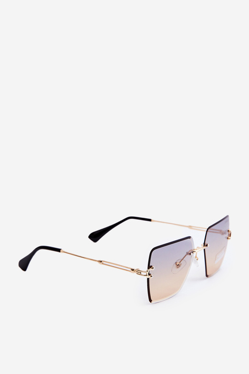 Damskie Okulary Przeciwsłoneczne Z Cieniowanymi Szkiełkami UV400 Złote