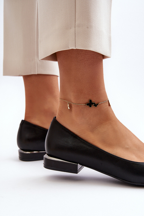 Baleriny Z Klamrą Sergio Leone BL203 Czarne