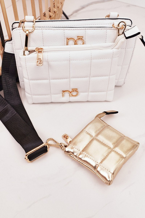 Wielofunkcyjna Pikowana Torebka Listonoszka NOBO NBAG-K1300 Biała