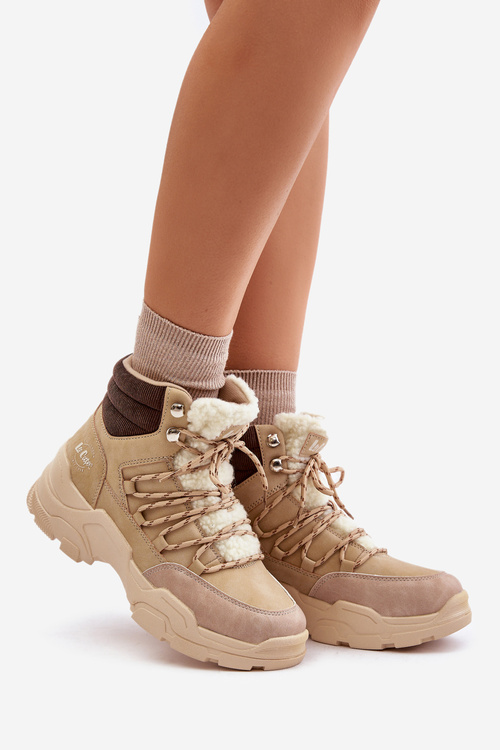 Ocieplane Trapery Damskie Lee Cooper LCJ-24-03-3059L Beżowe