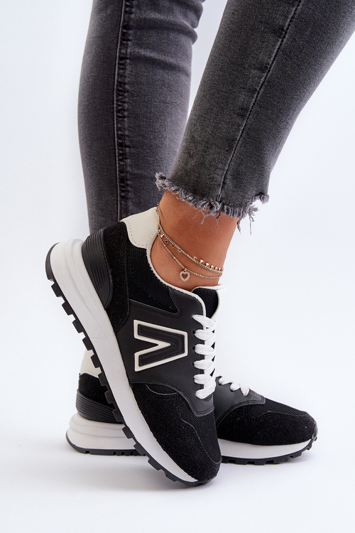 Damskie Sneakersy Buty Sportowe Czarne Daisee