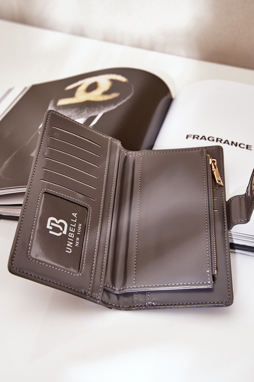 Portfel Damski Z Eko Skóry Szary Kalinessa