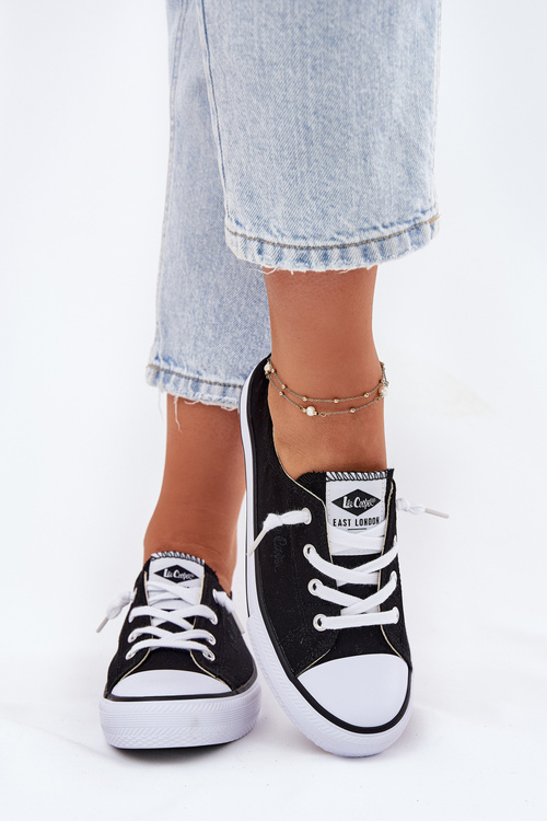 Materiałowe Trampki Damskie Lee Cooper LCW-25-02-3299L Czarne