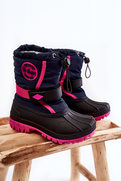 Dziecięce Ocieplane Śniegowce Lee Cooper LCJ-21-44-0522 Fuksja