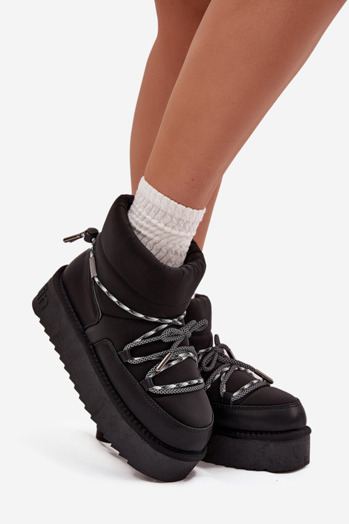 Śniegowce Na Platformie D.Franklin DFSH371015 Czarne