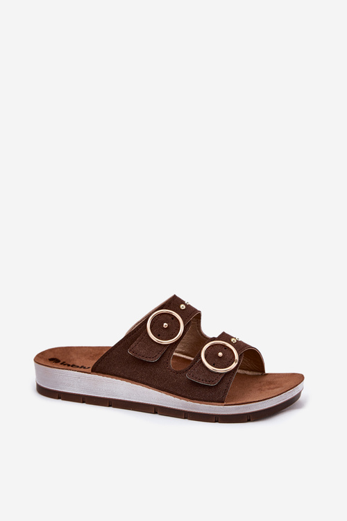 Wygodne Klapki Damskie Inblu CP000054 Brązowe