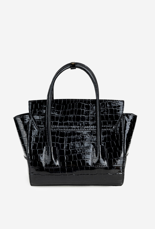 Mała Torebka Kuferek Z Tłoczonym Wzorem NOBO BAG5800-M20 Czarna