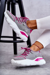 Damskie Sneakersy Memory Foam System Big Star KK274030 Szare