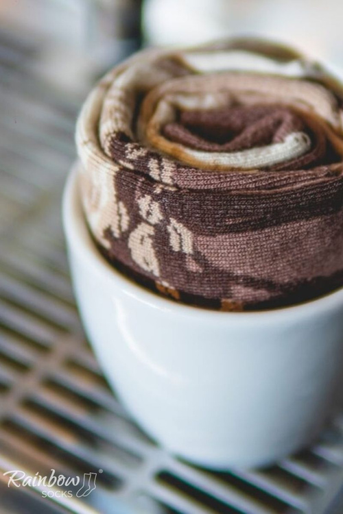 Skarpetki Rainbow Socks W Puszce Mrożona Kawa 1 Para