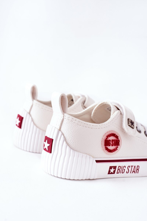 Dziecięce Skórzane Trampki BIG STAR II374040 Białe