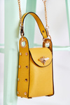 Mała Damska Torebka Z Ozdobą Żółta Ellies