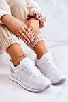 Damskie Klasyczne Buty Sportowe Na Koturnie Białe Advanced