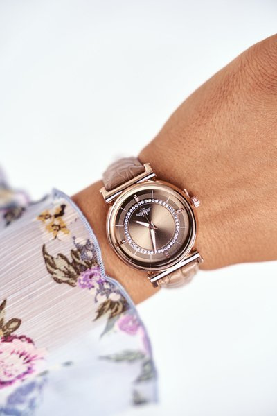 Damski Zegarek Michael John Brązowy na Pasku Emotions