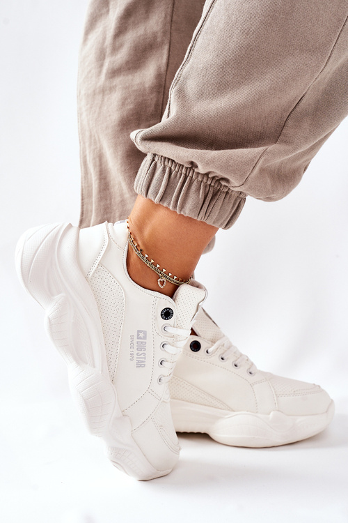 Damskie Sportowe Buty Memory Foam Big Star II274359 Białe