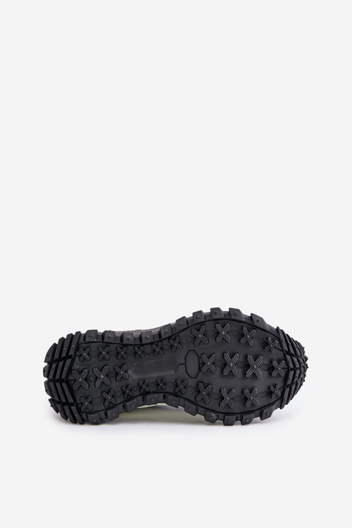 Skórzane Sneakersy Damskie Na Platformie Big Star OO274A220 HI-POLY SYSTEM Biało-Czarne