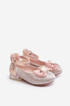 Balerinki Dziecięce Z Kokardą Różowe Nanthea