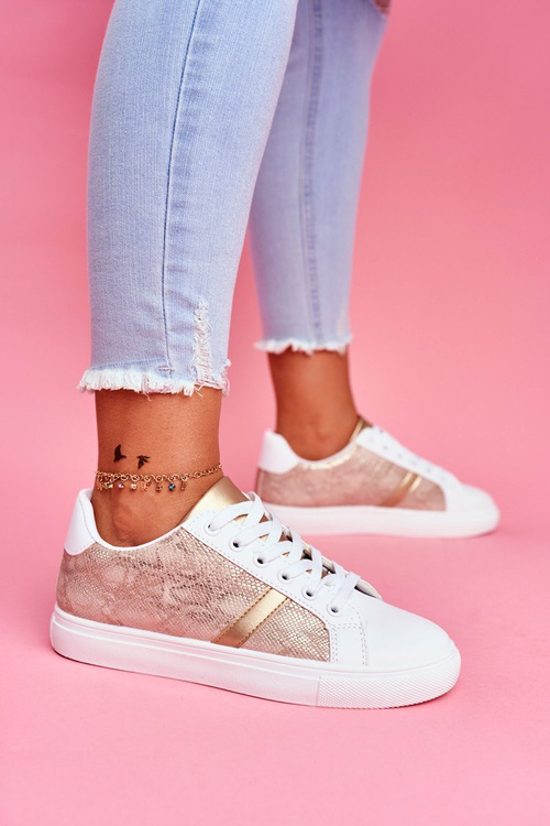 Damskie Sportowe Buty Eleganckie Białe Poppy