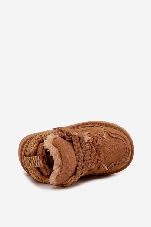 Dziecięce Sneakersy Ocieplane Futerkiem Camel Mireen