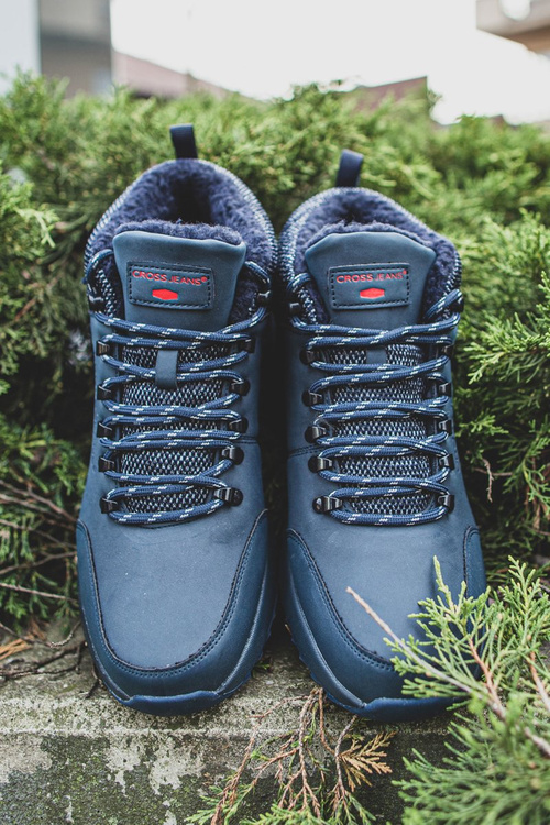 Męskie Buty Trekkingowe Cross Jeans Granatowe EE1R4115C