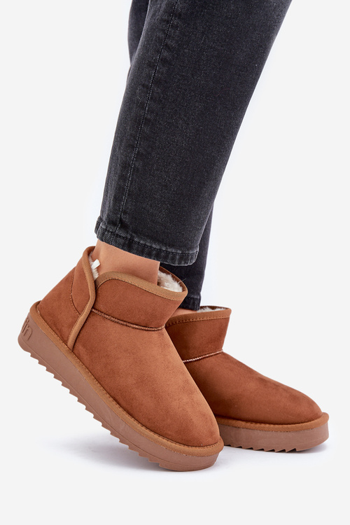 Śniegowce Na Platformie Damskie D.Franklin DFSH370010 Brązowe