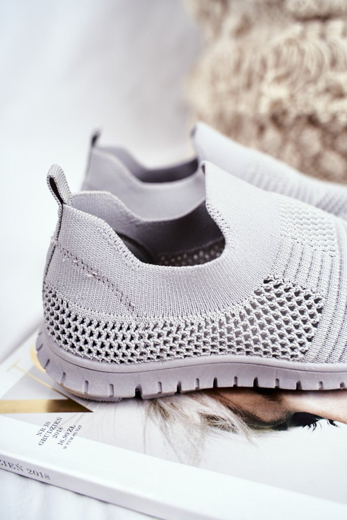 Dziecięce Sportowe Buty Slip-On Szare Bobi