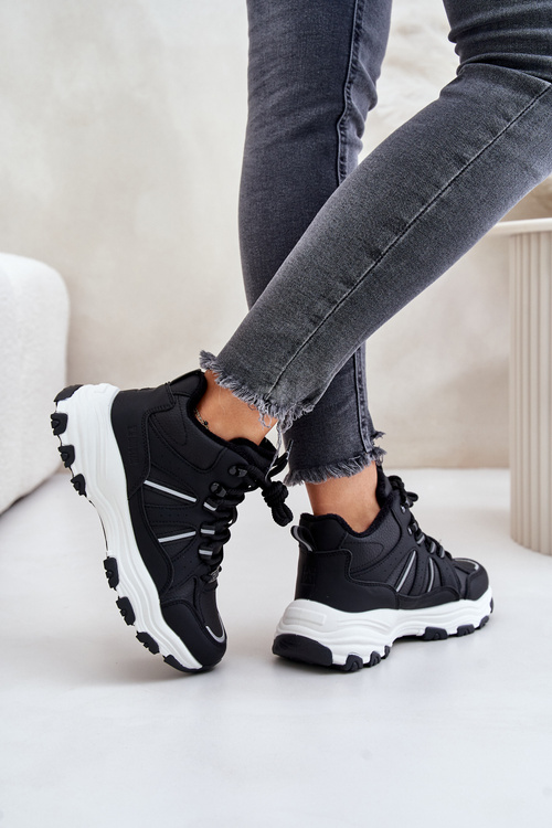 Ocieplane Sneakersy Damskie Big Star OO274A160 Czarne