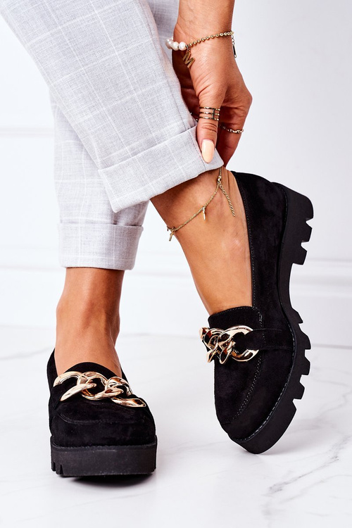 Zamszowe Mokasyny Lewski Shoes 3040 Czarne