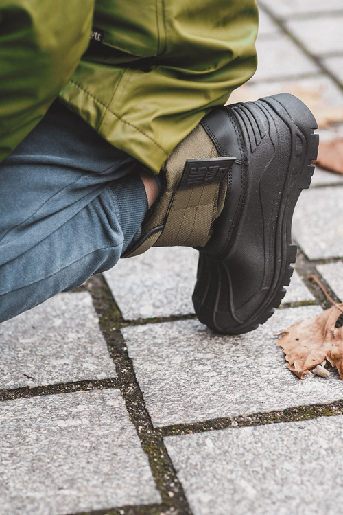 Dziecięce Śniegowce Na Rzep Ocieplane Khaki Big Star MM374123