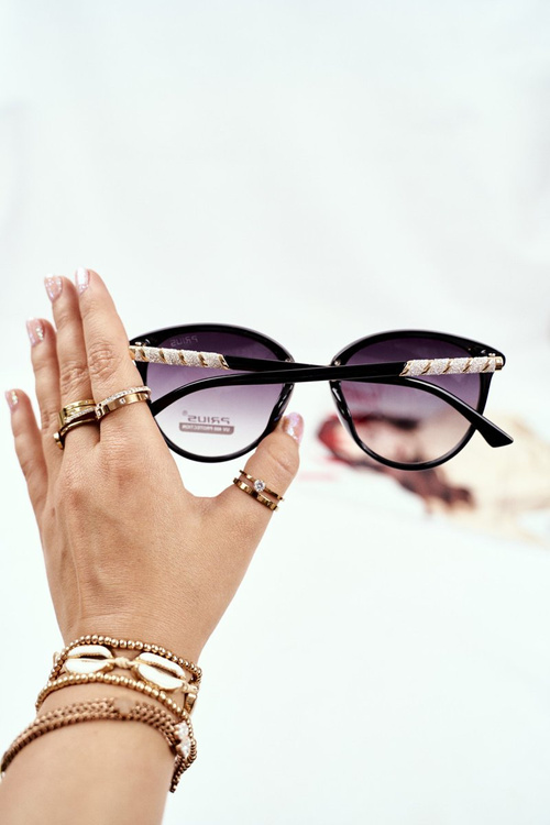 Okulary Przeciwsłoneczne Prius PR-V68 Czarne Zielony Gradient