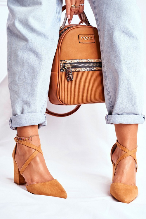 Czółenka Damskie Na Słupku W Szpic Camel Traffic