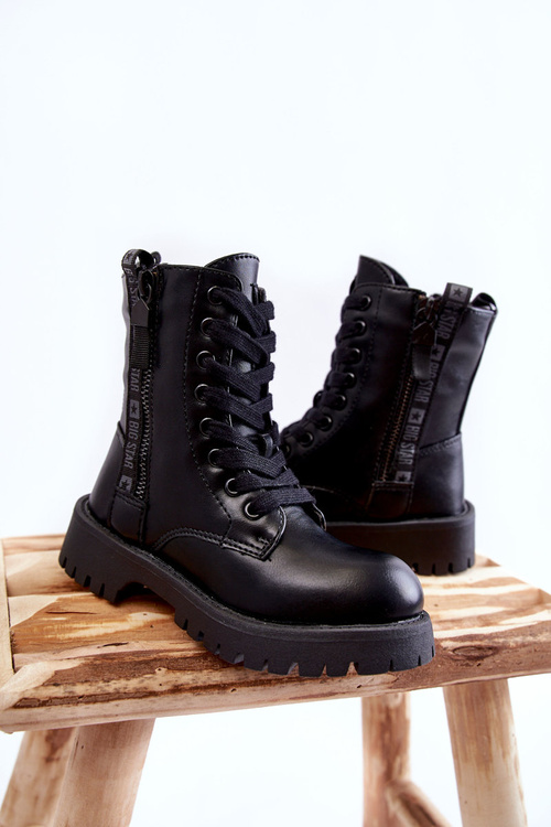 Dziecięce Botki Na Suwak Big Star KK374136 Czarne