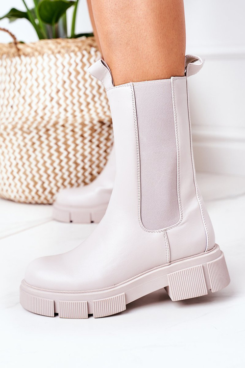 Ocieplane Botki Sztyblety Szare Must Have