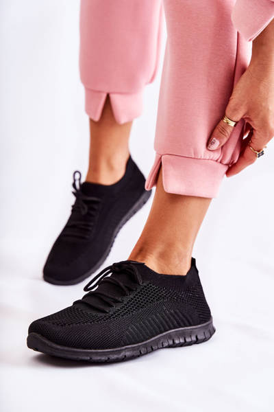 Damskie Wsuwane Sportowe Buty Czarne Sequro