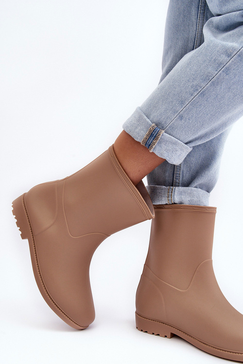 Klasyczne Damskie Wsuwane Kalosze Beżowe Solihia