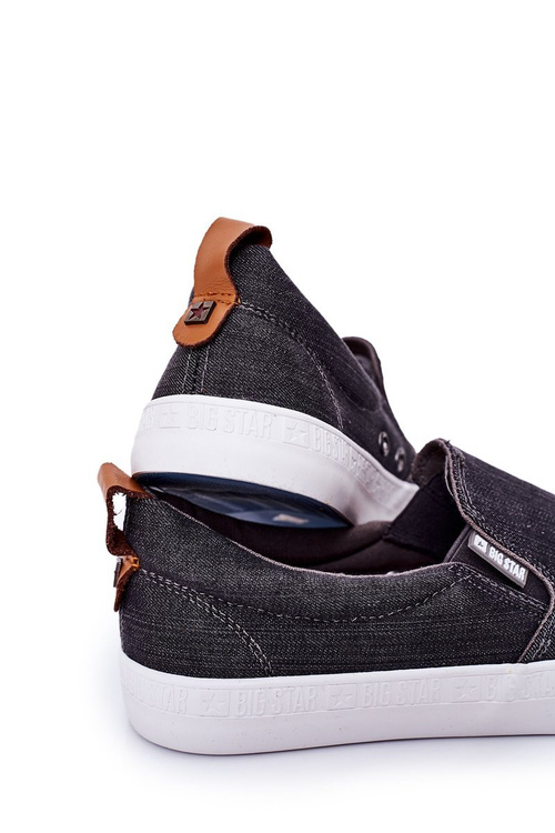 Męskie Tenisówki Slip-On Big Star DD174162 Szare