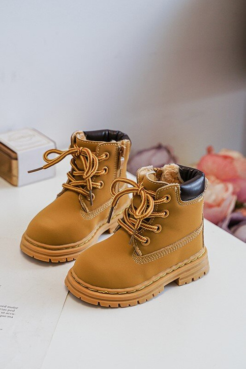 Dziecięce Botki Trapery Na Suwak Camel Bansi