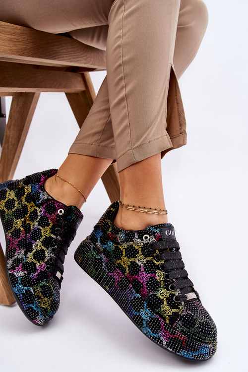 Damskie Buty Sportowe Z Dżetami GOE LL2N4010 Czarne