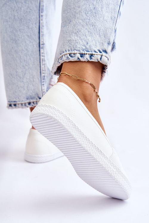 Damskie Wsuwane Tenisówki Big Star LL274201 Białe