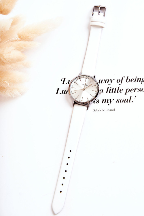 Damski Zegarek Analogowy Bez Niklu Ernest Biały