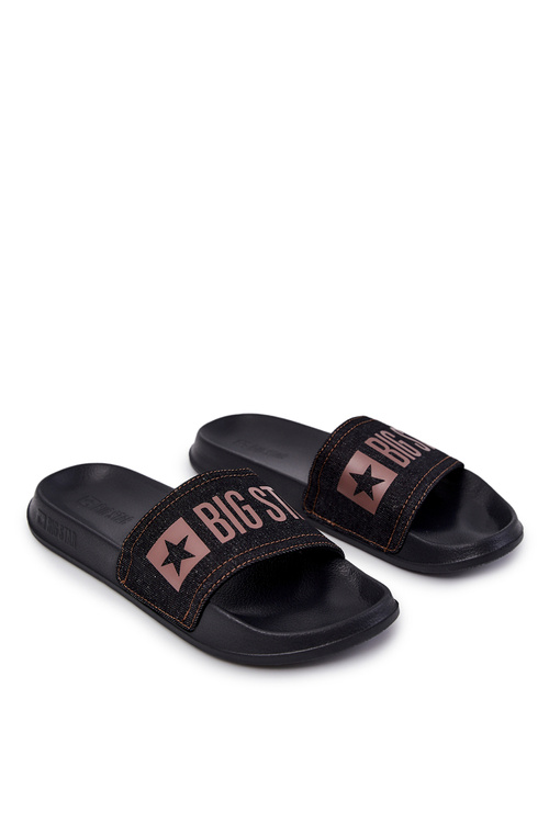 Męskie Lekkie Klapki Big Star JJ174533 Czarne